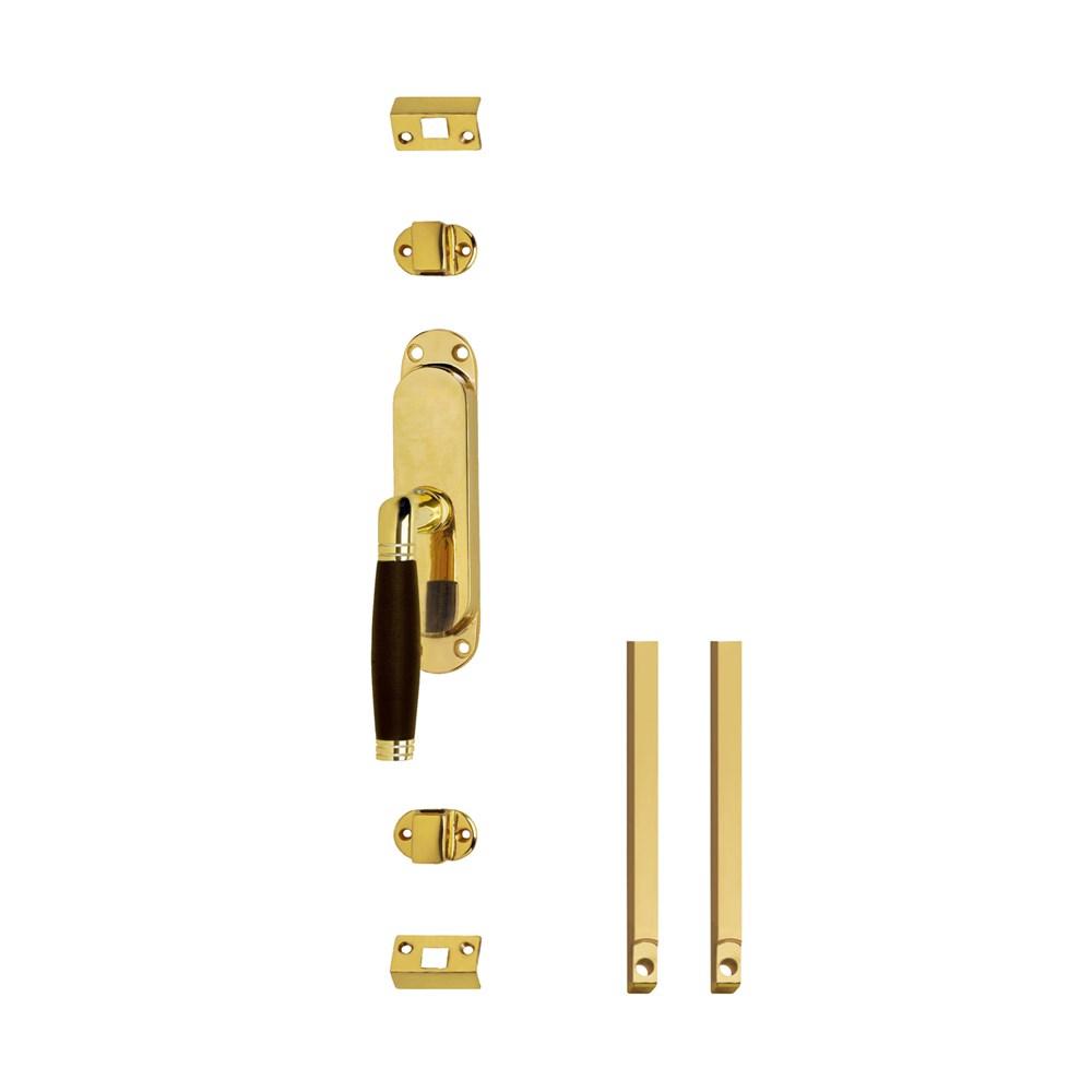 Set kruk-espagnolet links Ton 222 inclusief stangenset 2x 1250mm messing ongelakt /ebbenhout afbeelding