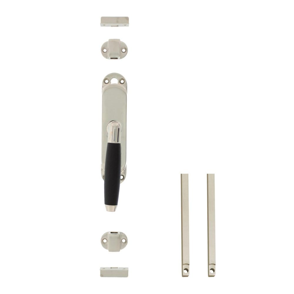Set kruk-espagnolet links Ton 400 inclusief stangenset 2x 1250mm nikkel/ebbenhout afbeelding