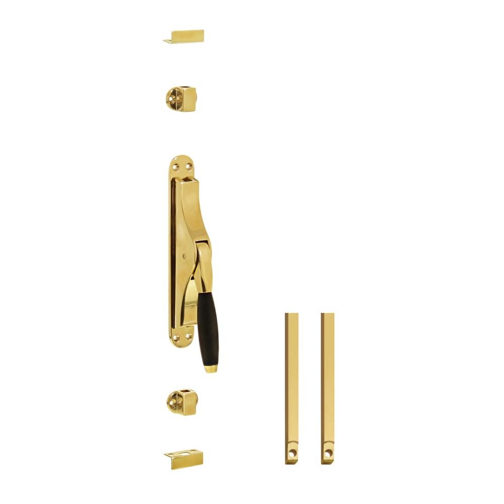 Set pomp-espagnolet Ton 400 inclusief stangenset 2x 1250mm messing ongelakt/ebbenhout afbeelding