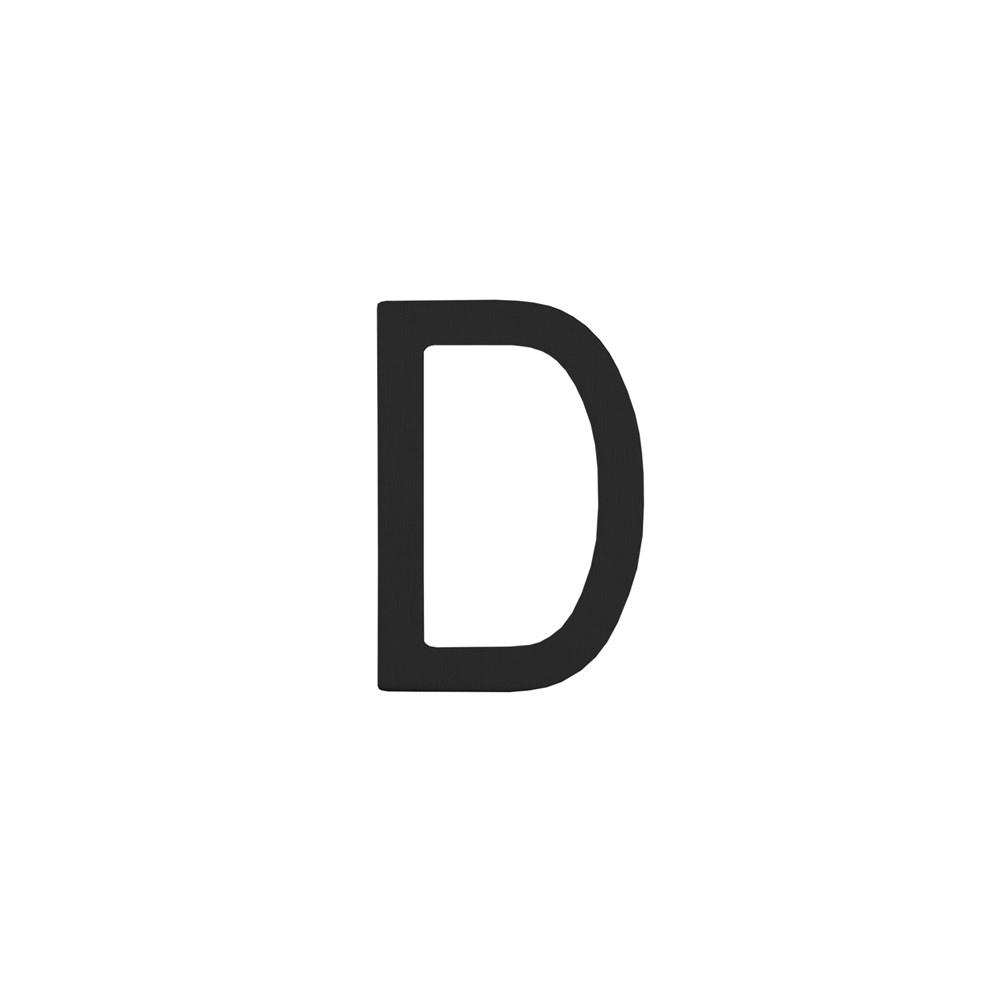 Huisletter D 100mm rvs zwart afbeelding