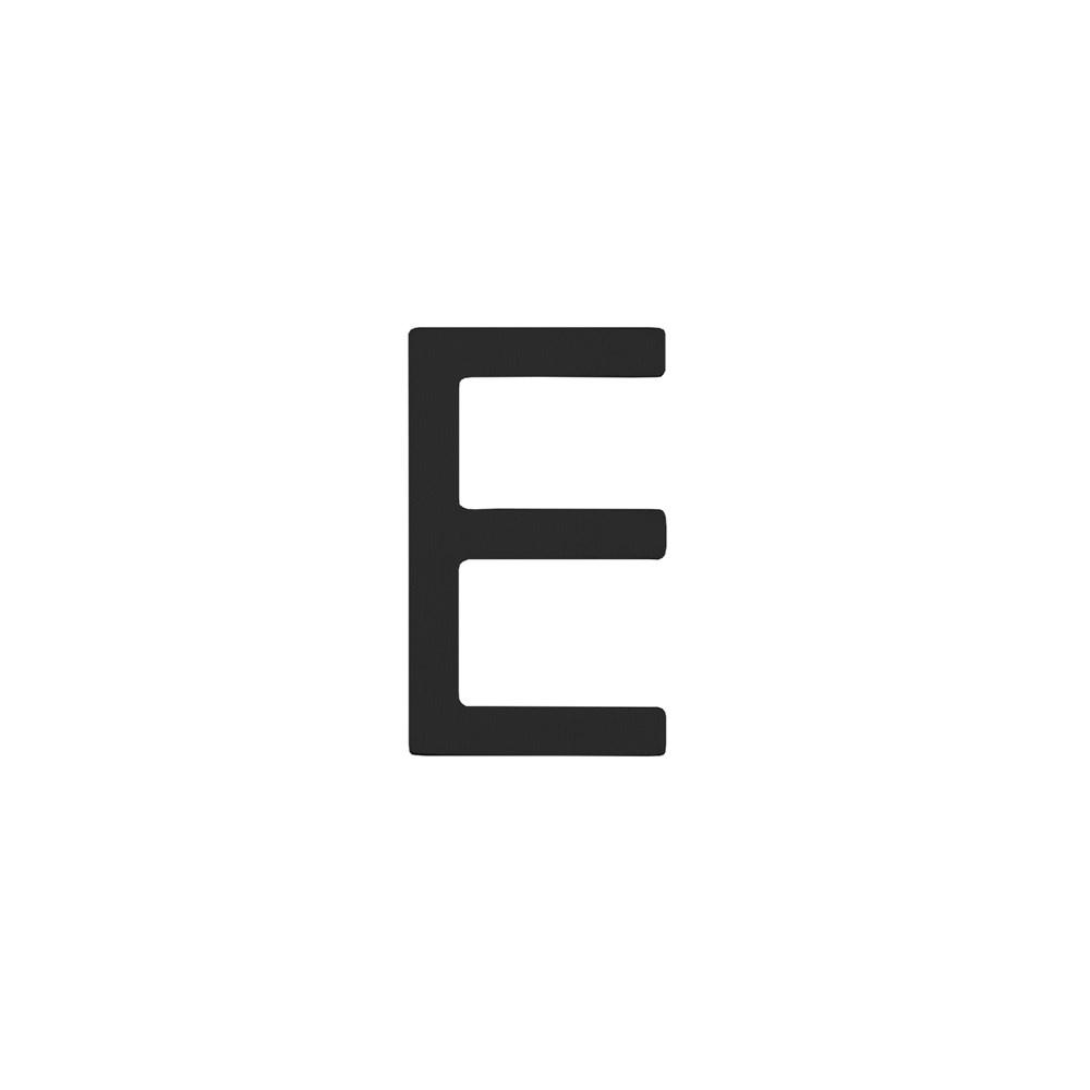 Huisletter E 100mm rvs zwart afbeelding