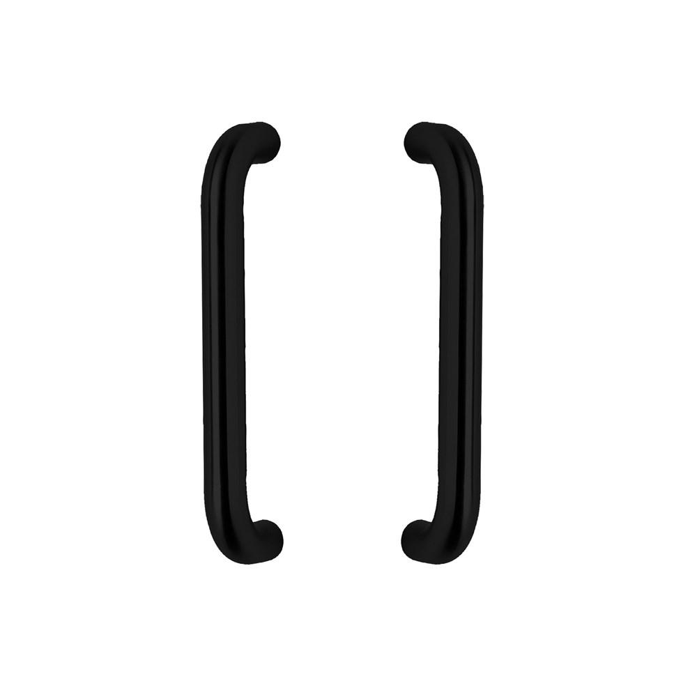 Deurgrepen per paar U-vorm 325x70x25mm hart op hart 300mm rvs mat zwart afbeelding