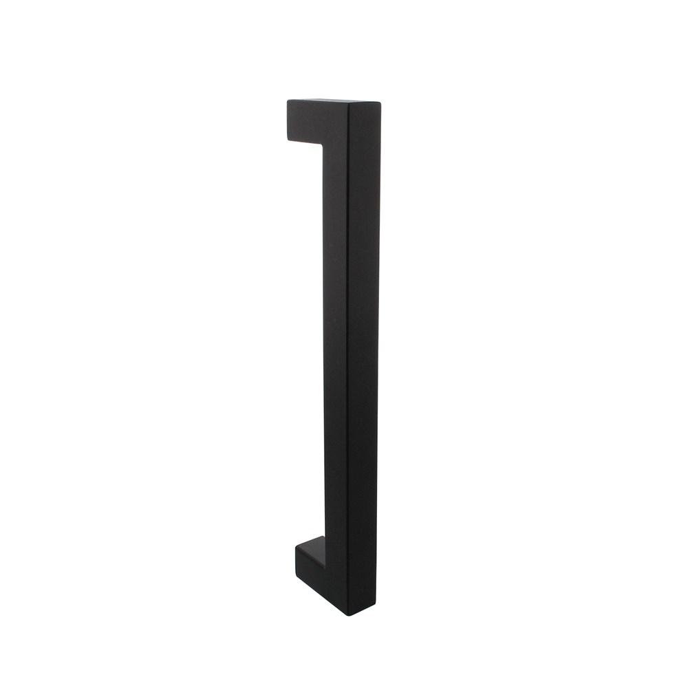 Deurgreep per stuk vierkant 325x60x25mm hart op hart 300mm rvs mat zwart afbeelding