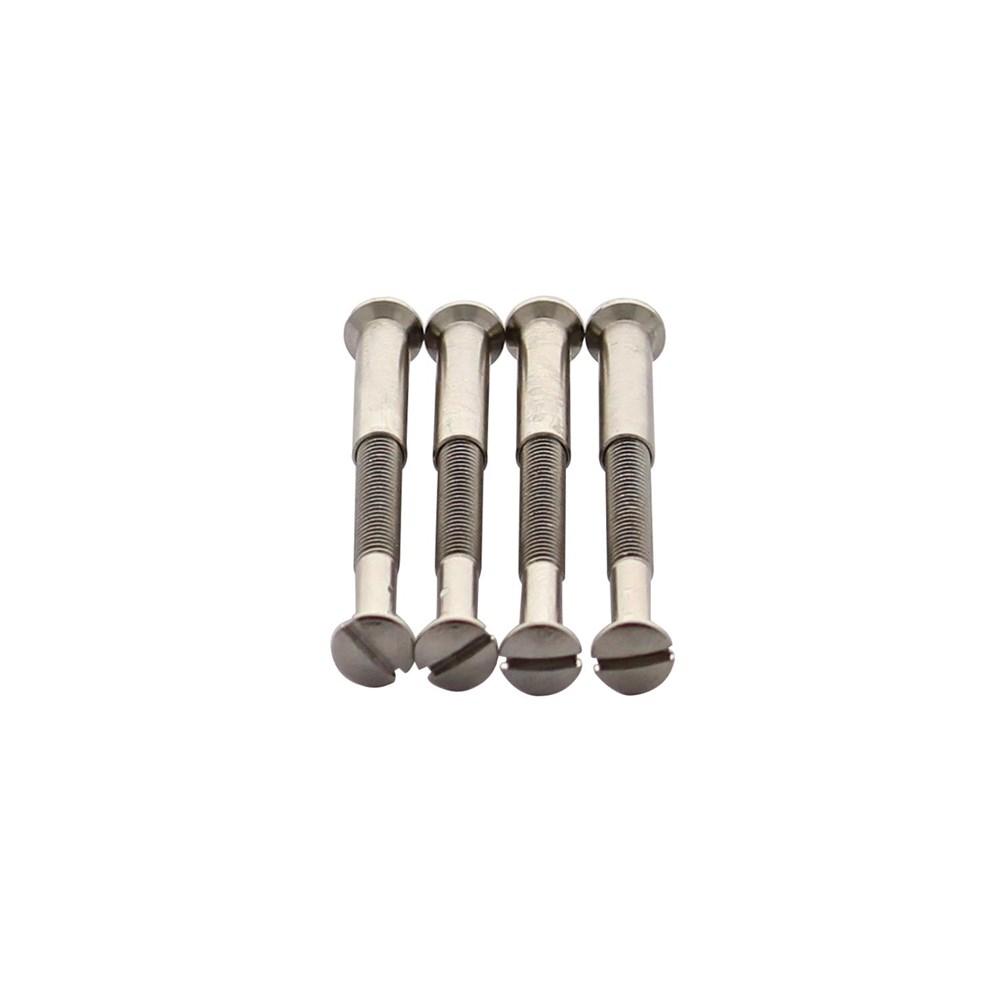 Accessoireset F: 4 patentboutjes M4x38mm met hulsjes M4 staal vernikkeld afbeelding