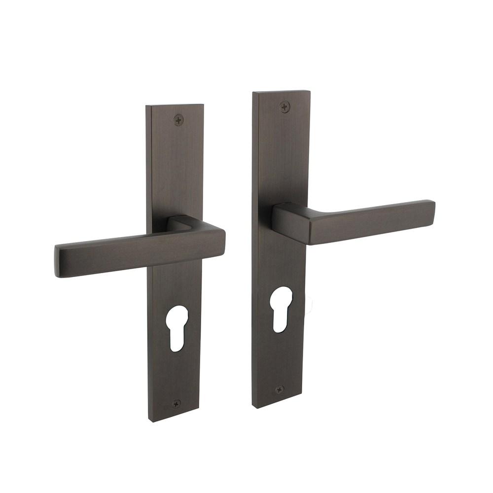 Deurkruk Hera op langschild 245x45mm profielcilindergat 72mm antraciet-grijs afbeelding