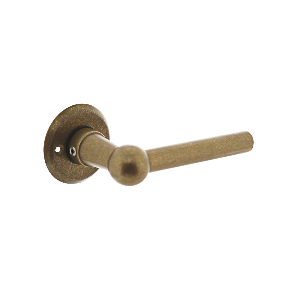 Gatdeel L/L bol met rozet ø50x5mm messing getrommeld afbeelding
