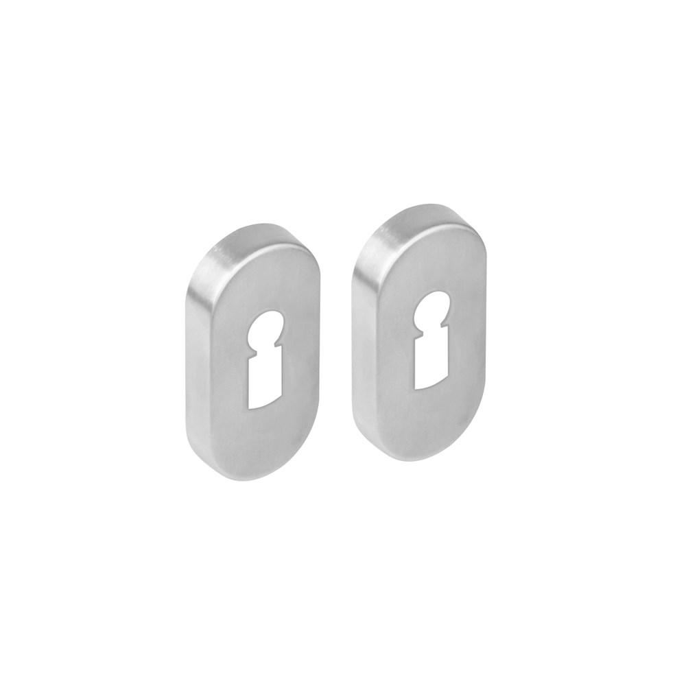 Sleutelrozetten verdekt ovaal 65x30x10mm rvs afbeelding
