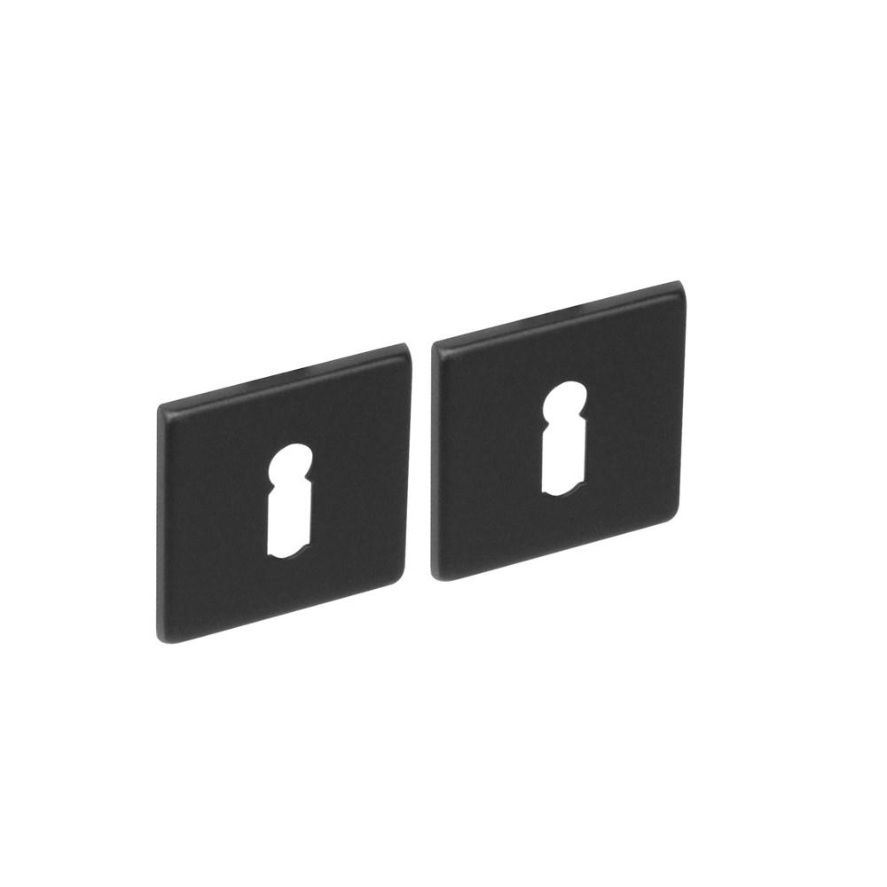Sleutelrozetten verdekt 50x50x5mm structuur zwart afbeelding