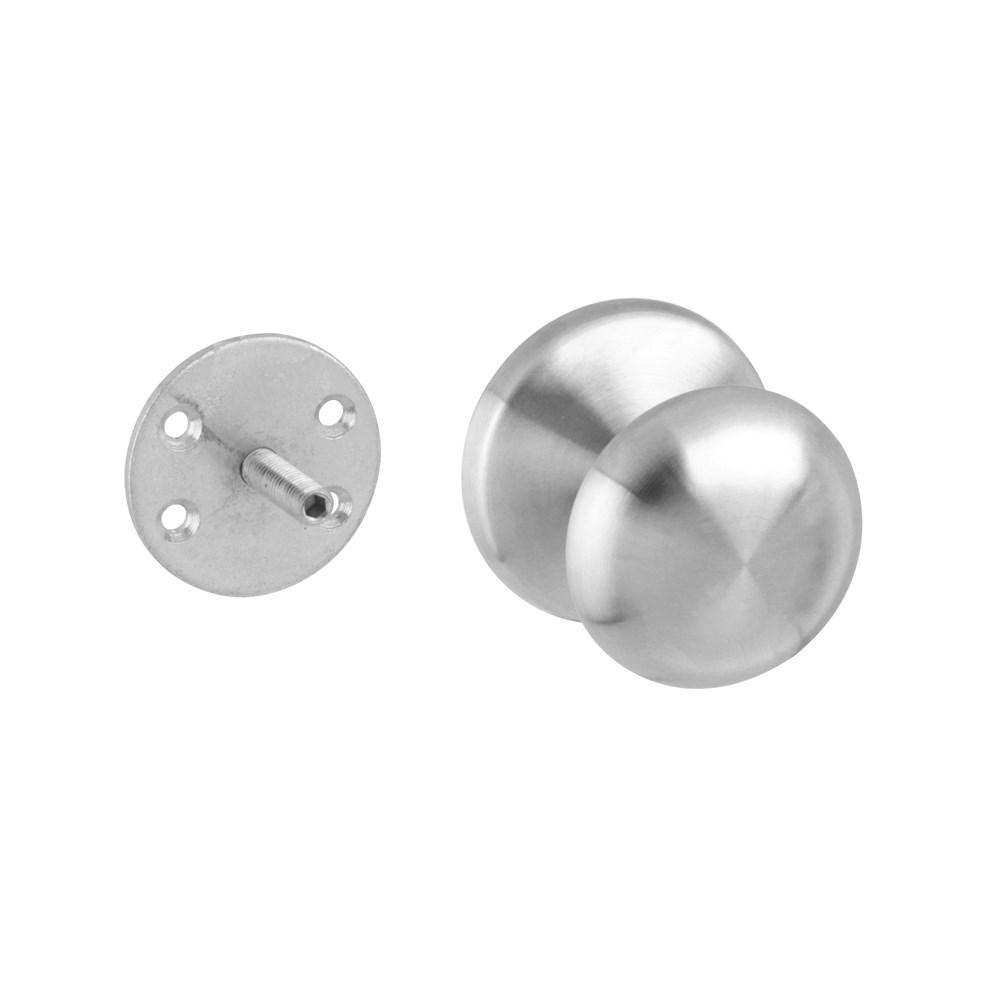 Intersteel Voordeurknop paddenstoel ø58mm op achterplaat ø66mm éénzijdige montage rvs