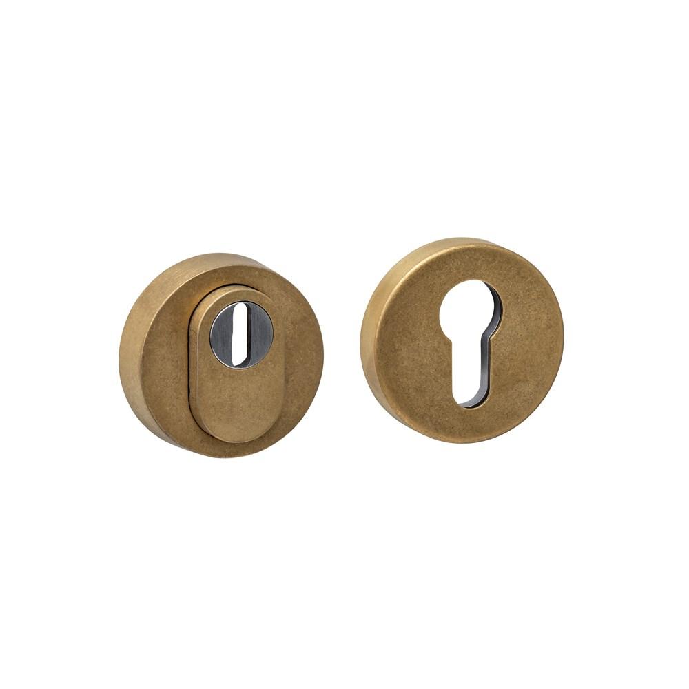 SKG3 veiligheidsrozetten rond verdekt ø52x12mm, profielcilindergat met kerntrekbeveiliging PVD messi afbeelding
