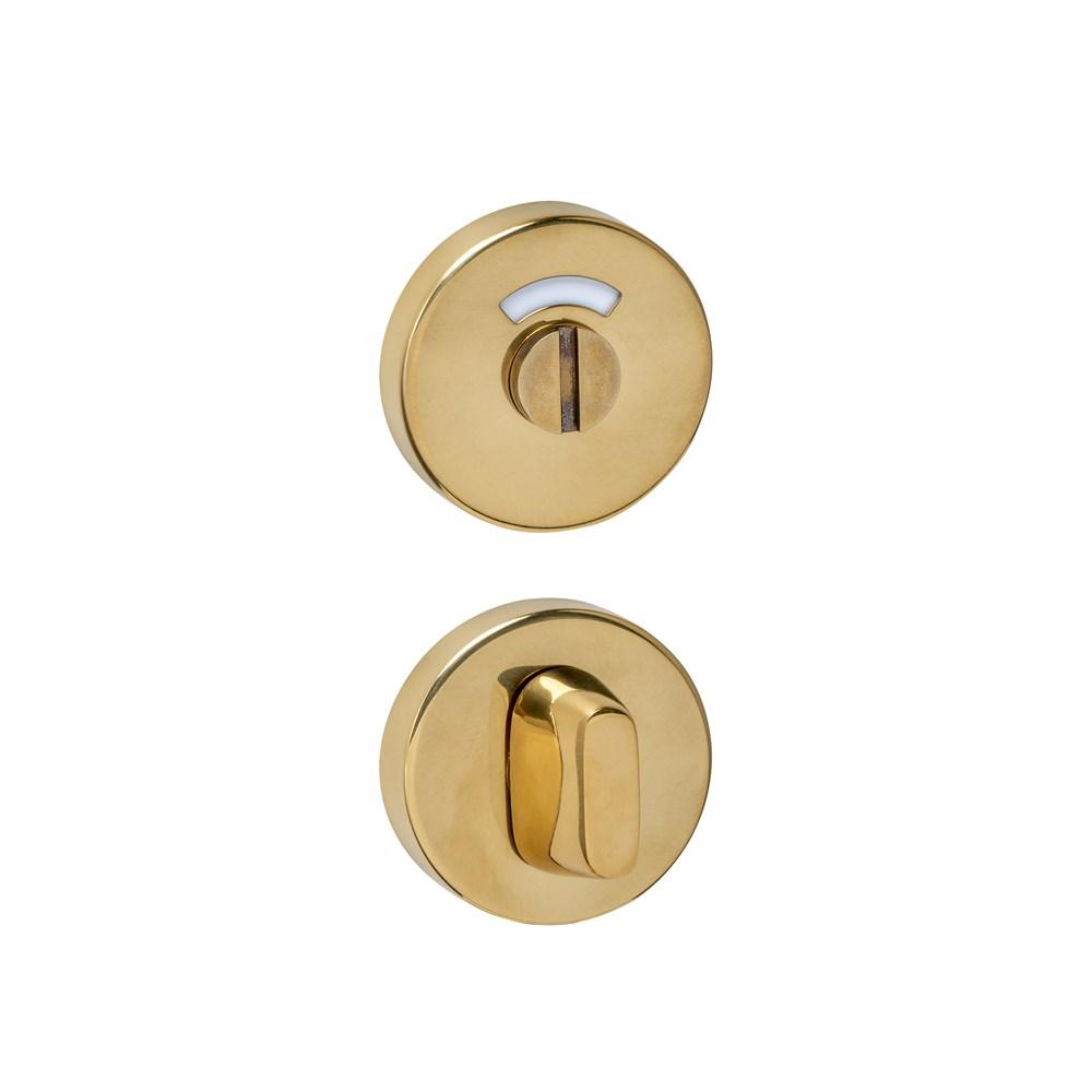 WC-sluiting verdekt ø53x10mm met stift 8x8mm PVD messingkleur afbeelding