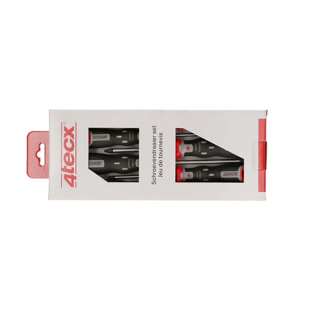 4tecx Schroevendraaier set 4 stuks gleuf 2 stuks Pozidriv afbeelding