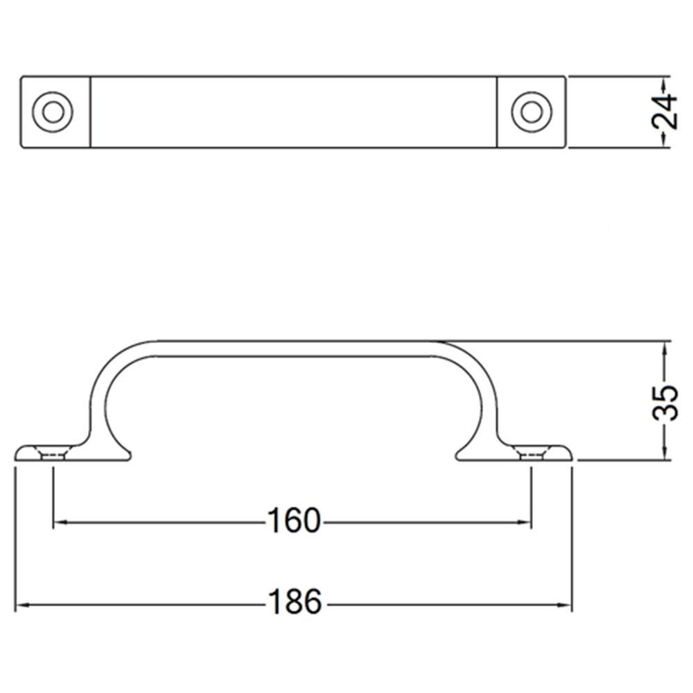Greep 160mm opschroevend mat zwart afbeelding