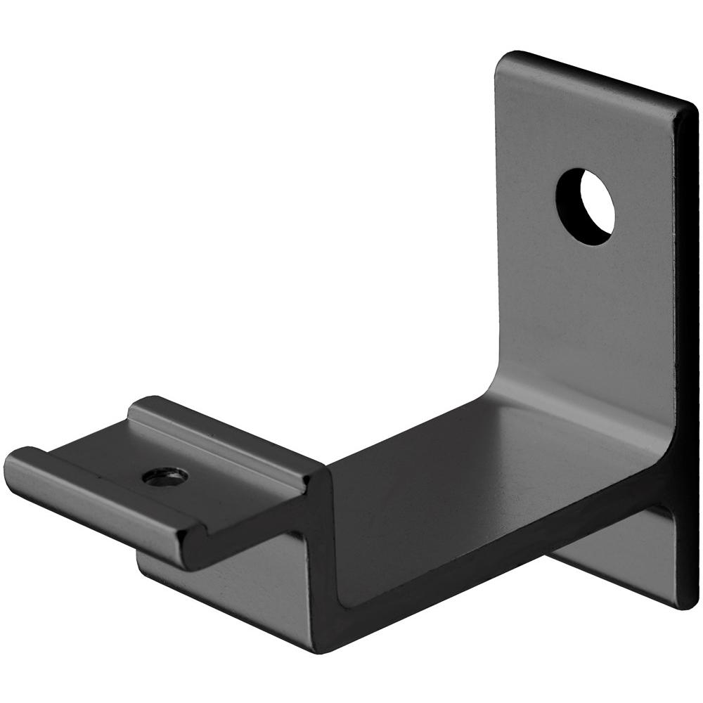 Leuninghouder stokschroef zwart 65mm