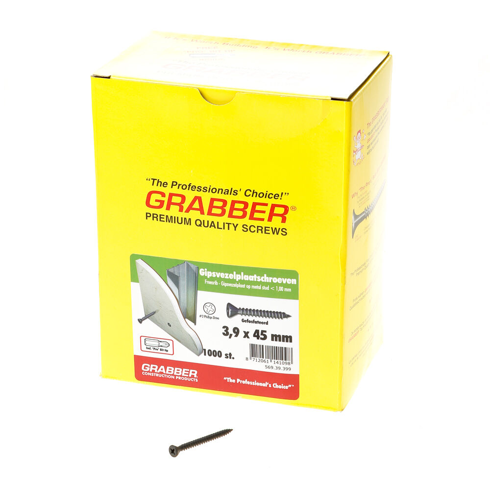 Grabber gipsvezelplaatschr 3.9x45 gefosf