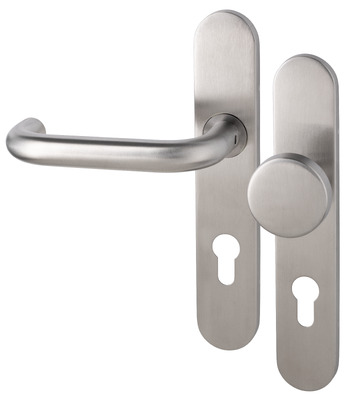 Cecil PF KL4 LS kruk L/vaste knop PC72mm rvs mat