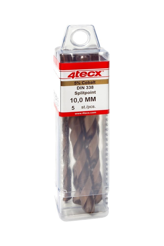 4tecx HSS-cobalt boren geslepen DIN 338 splitpoint 10,0mm