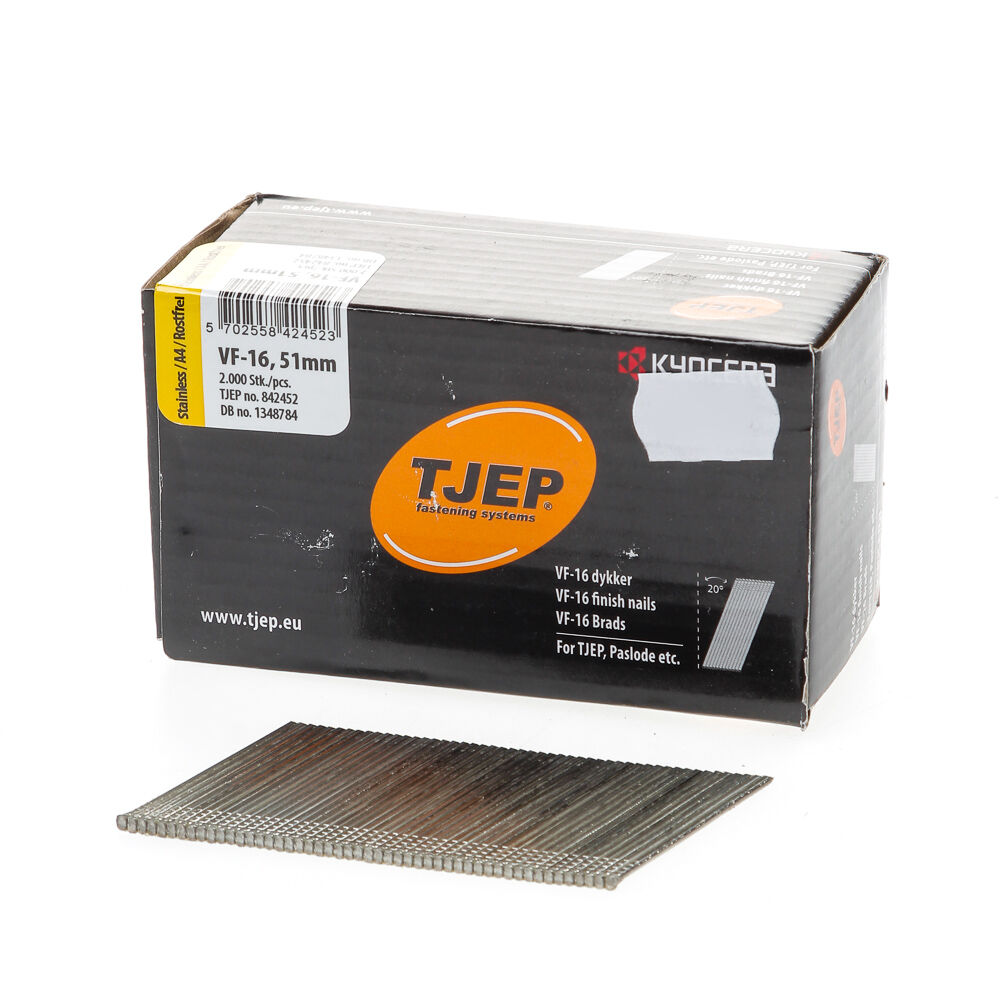 Brad 16G 1.6mm l= 50mm schuin RVS (2000) afbeelding