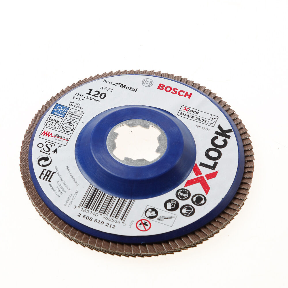 Lamellenschijf Xlock recht 125 k120 afbeelding