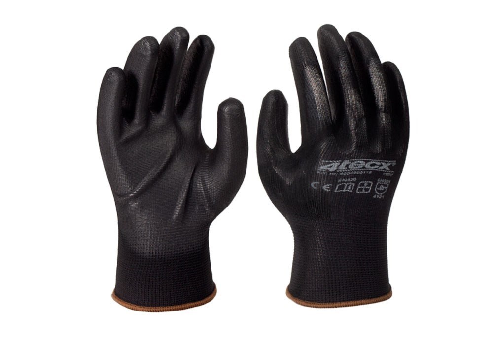 4tecx Handschoen PU zwart 3 paar maat 10