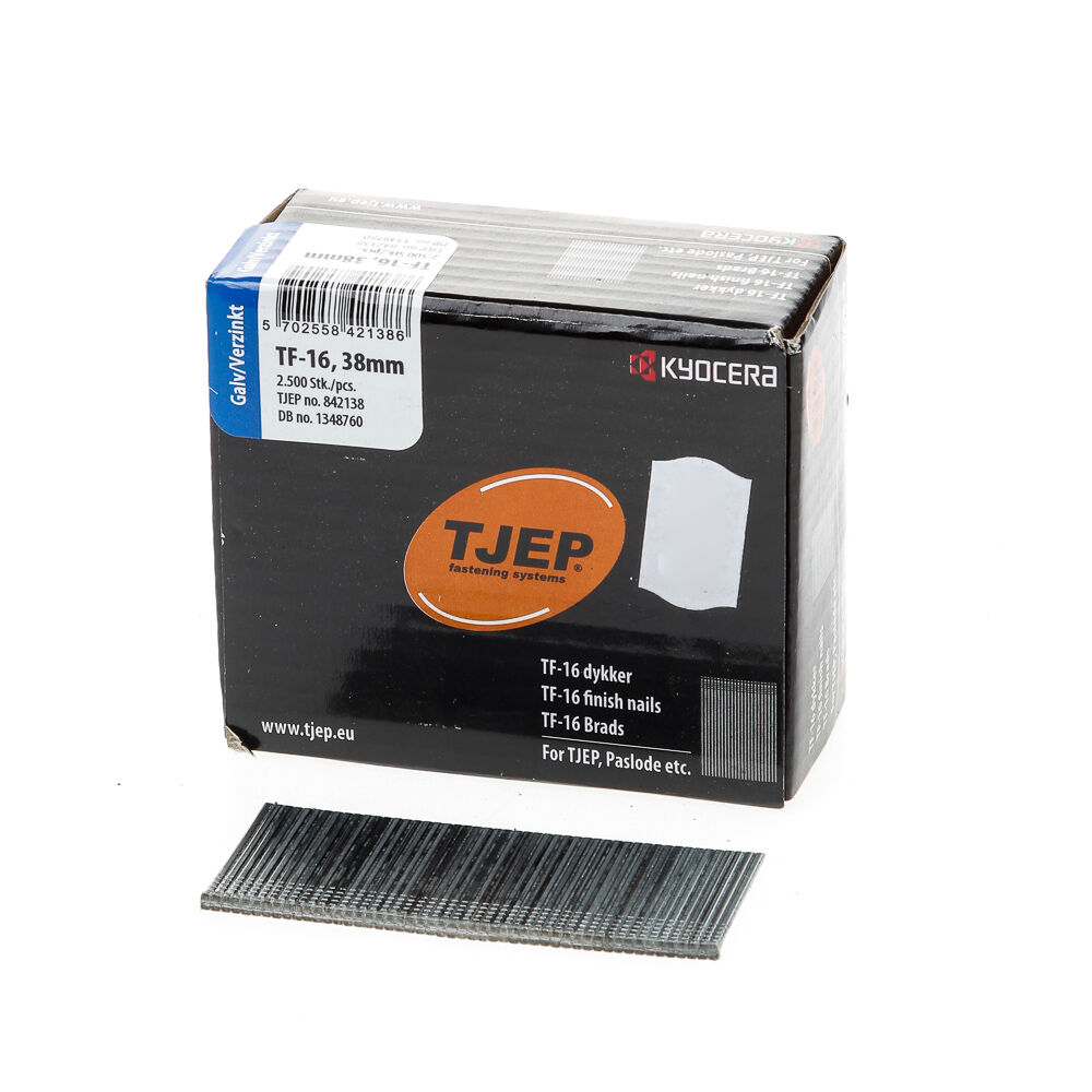 Brad 16G 1.6mm l= 38mm recht verz. (2500) afbeelding
