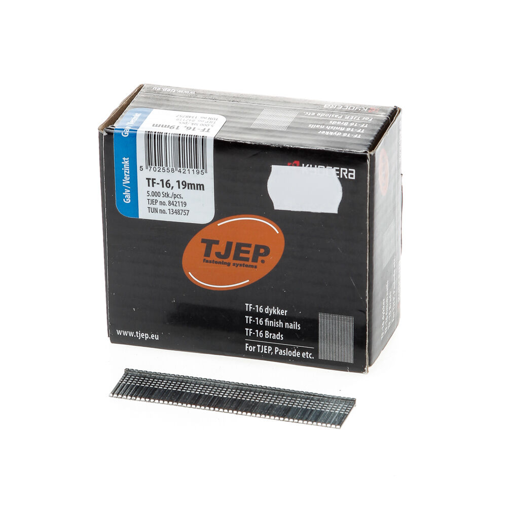 Brad 16G 1.6mm l= 19mm recht verz. (5000) afbeelding