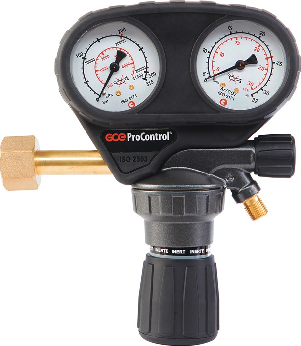 Reduceerventiel ProControl Argon / CO₂ 200 bar 1-traps 30 l/min GCE RHÖNA afbeelding