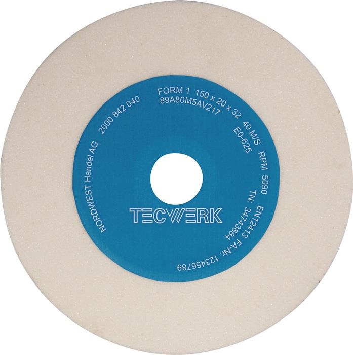 SLIJPSTEEN 150X20X32 WIT K80