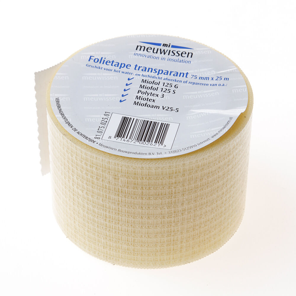 Folietape transparant 75mmx25m afbeelding