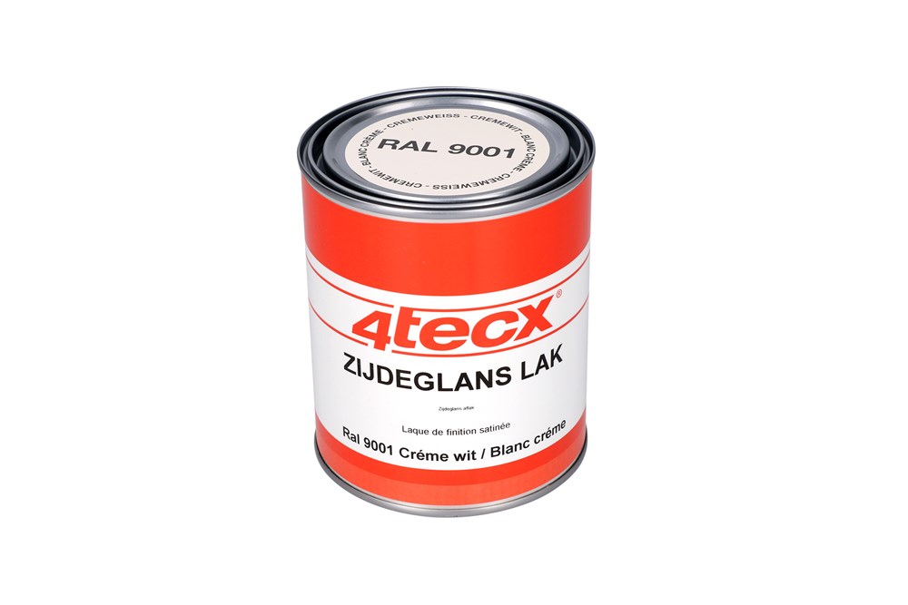 4tecx Zijdeglans lak RAL 9001 crÃ¨me wit 0,75ltr