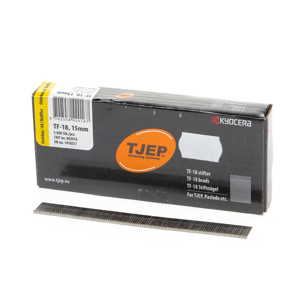 Minibrad 18G 1.2mm l= 15mm recht RVS (5000) afbeelding