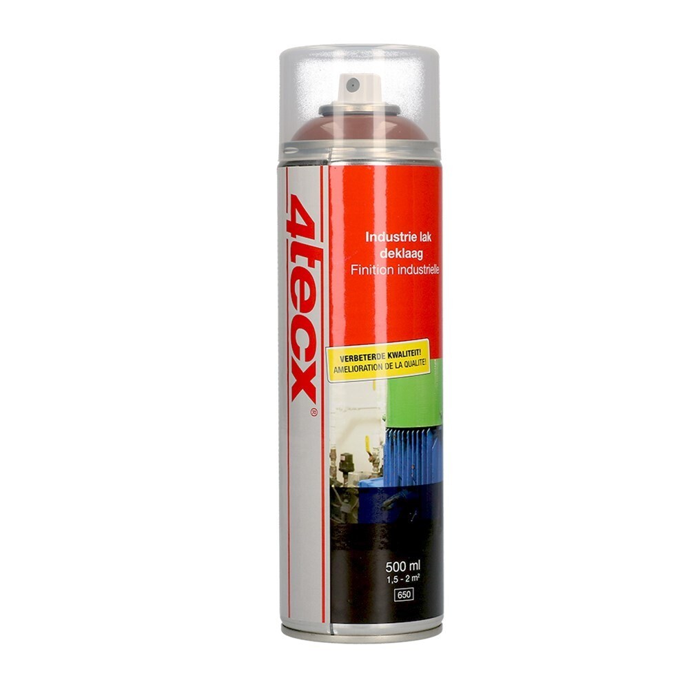 4tecx Industriële deklaag signaalbruin hoogglans 500ml RAL 8002