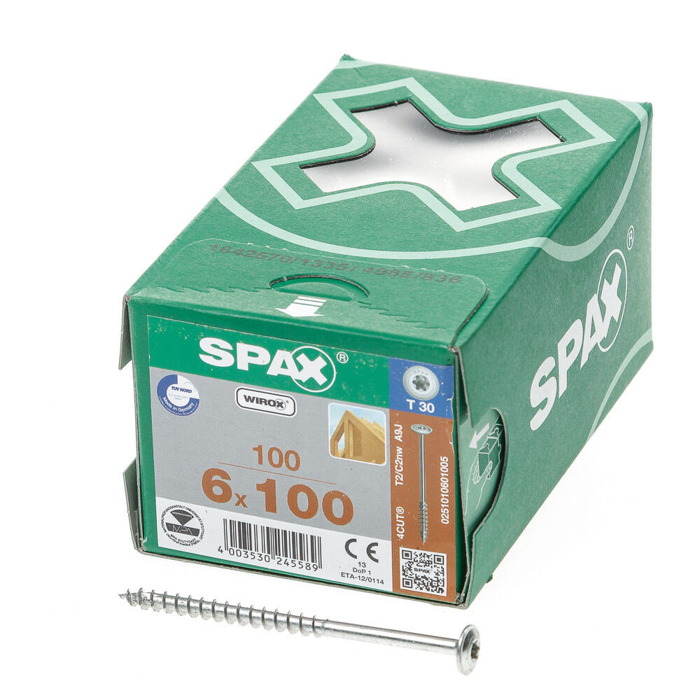 Spax-s tellerkopf t30 wirox 6x100 afbeelding