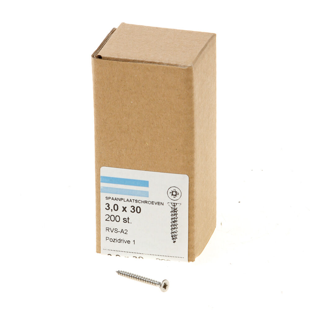Spaanpl.schr.rvs pk pz1 3.0X30 vd afbeelding