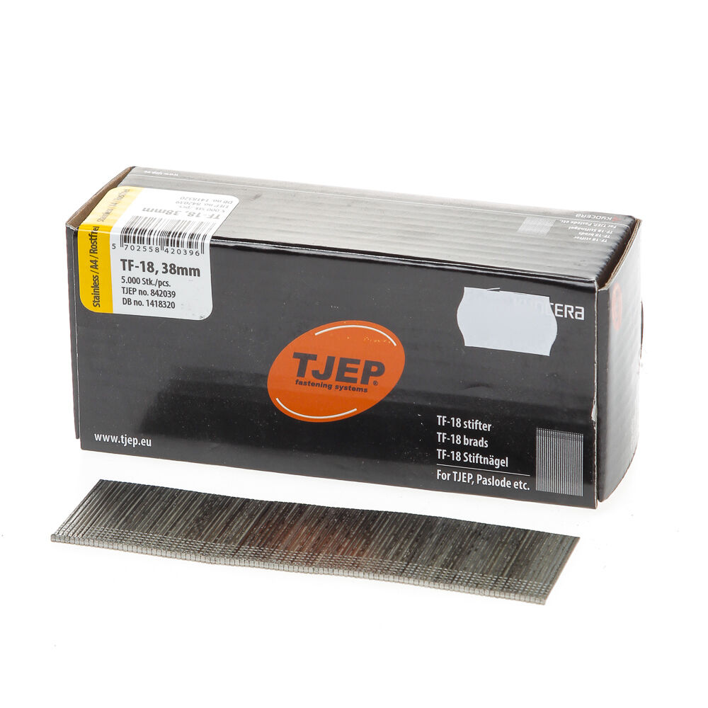 Minibrad 18G 1.2mm l= 38mm recht RVS (5000) afbeelding