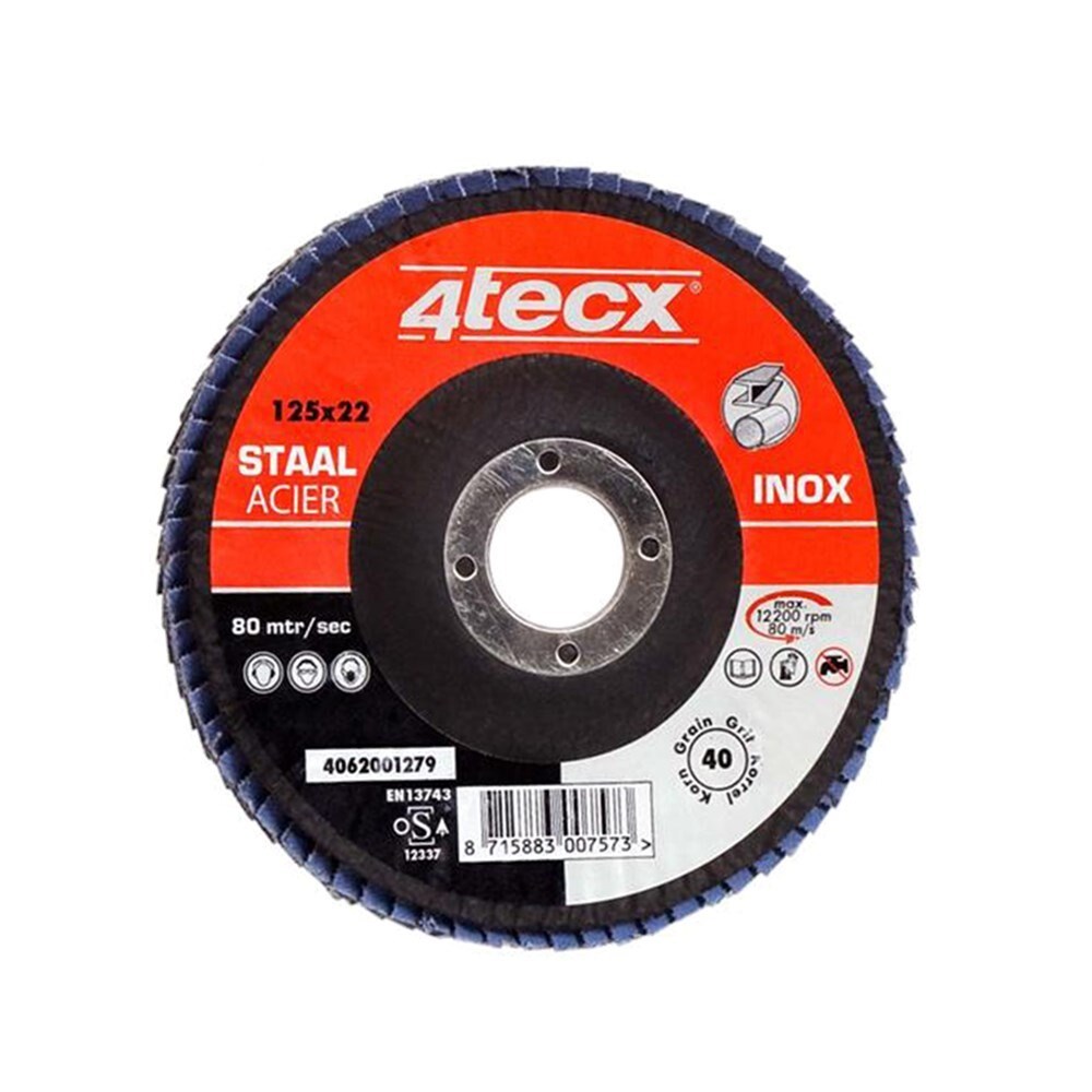 4tecx Vlaklamellenschijf Mega-Line 115 x 22,2mm korrel 40