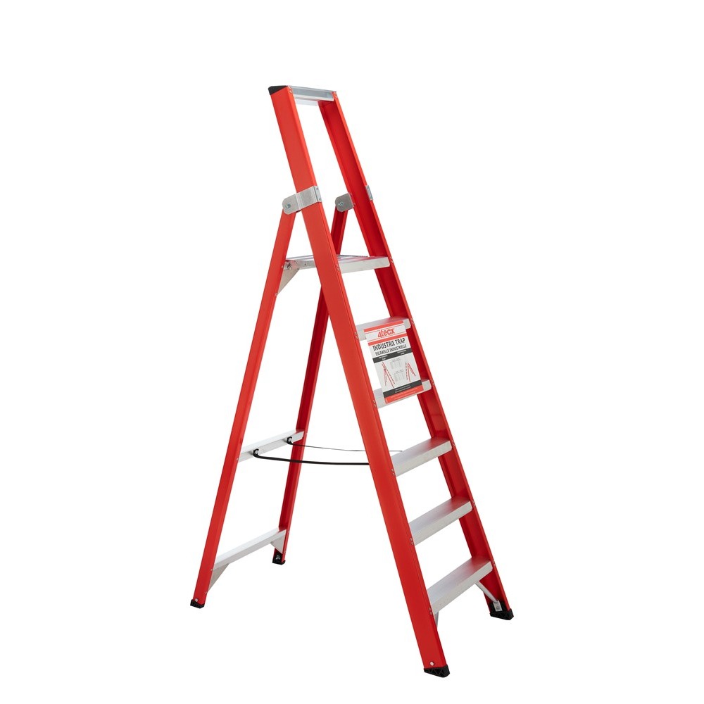 4tecx Trap enkel oploopbaar aluminium 1 x 6 tredes