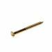 Houtschroef lenskop kop zaagsnede messing 4.0 x 40mm