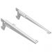 Element System Classic hoekdrager v. enkele rail m.gatenpatr.50mm L:230mm wit ls+rs model p.set