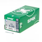 Spax Spaanplaatschroef platverzonken kop verzinkt pozidriv deeldraad 5.0x50mm (per 500 stuks)