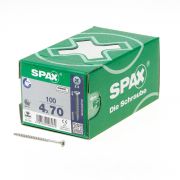 Spax Spaanplaatschroef platverzonken kop verzinkt pozidriv 4.0x70mm (per 100 stuks)