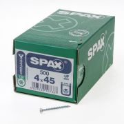 Spax Spaanplaatschroef platverzonken kop verzinkt T-Star T20 4.0x45mm (per 500 stuks)