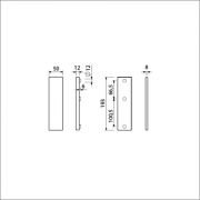 Ami Veiligheidskortschild SKG - deurdikte 38/45mm - Geheel BI - 193 x 50 mm - F2