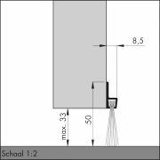 Ellen tochtborstel IBS-50 H-profiel  borstel 30mm (3mtr)