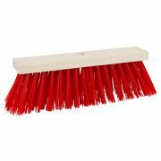 Straatbezem pvc vrij 30cm rood recht
