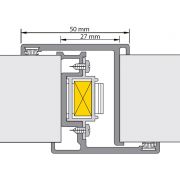 Alprokon P-deurnaald met kantschuif en slot Prefab-2000/40 mm-N.600-U20/Geb. 2450mm