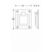 Mi Satori Luikring rechthoekig 66x48mm/vierk MTO