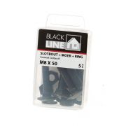 Hoenderdaal Slotbouten zwart m8X50 Verpakt per 5 stuks