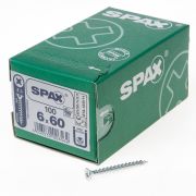 Spax Spaanplaatschroef platverzonken kop verzinkt pozidriv 6.0x60mm (per 100 stuks)