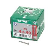 Spax Spaanplaatschroef cilinderkop verzinkt T-Star T20 4.5x40mm (per 200 stuks)